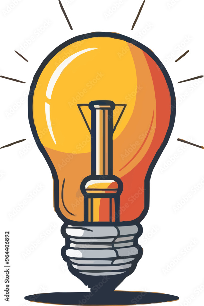 A minimalist vector of a light bulb. A minimalist vector of a light bulb.