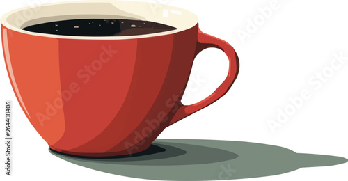 A minimalist vector of a coffee cup.