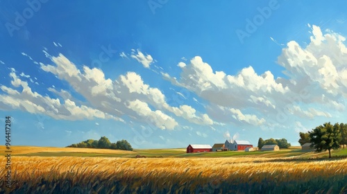 Farmland with sky photo