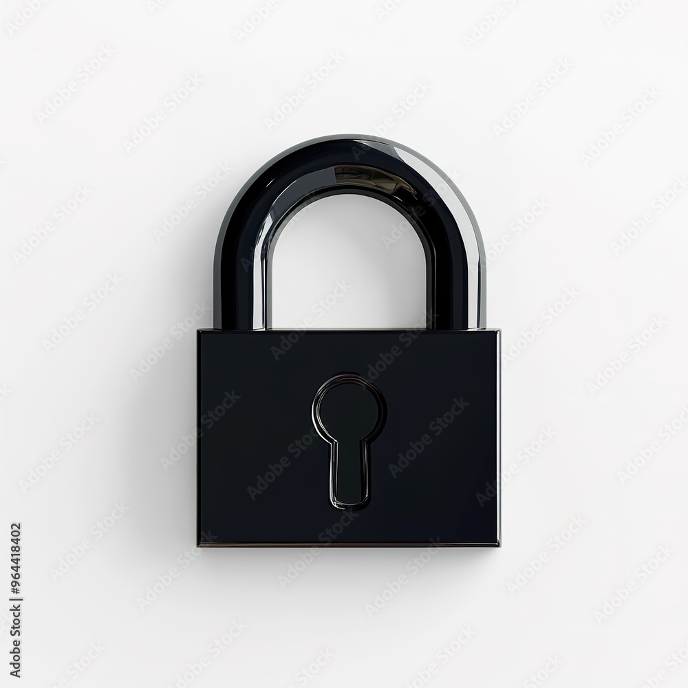 minimalistic lock icon on white background minimalistic lock icon on white background