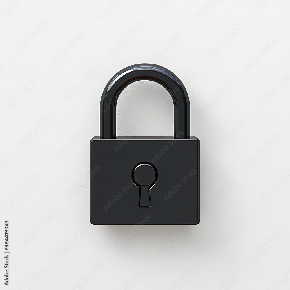 minimalistic lock icon on white background minimalistic lock icon on white background