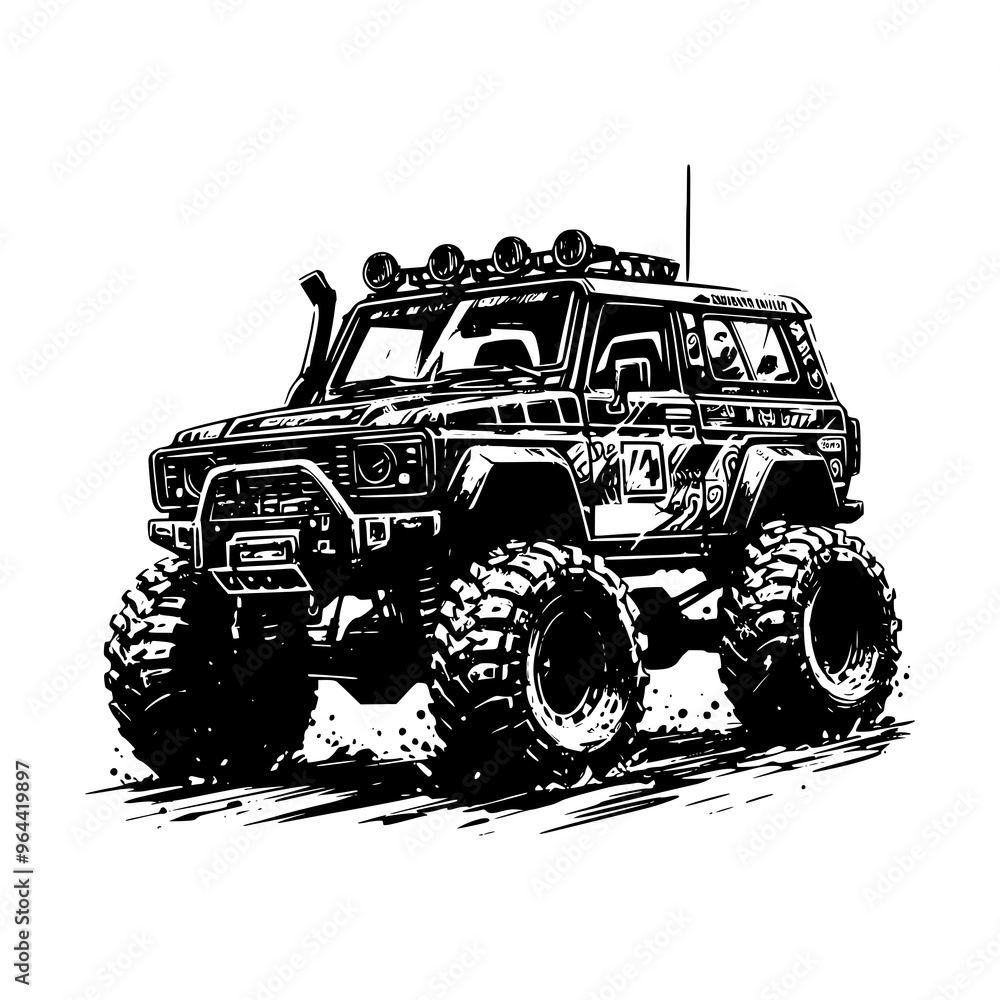 illustration of a big foot car illustration of a big foot car