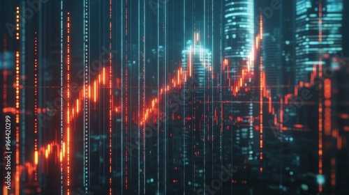 Wallpaper Mural Economic recession impact on businesses, with visuals of declining profits, potential bankruptcies, and reduced market demand. Torontodigital.ca