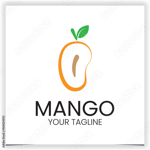 mango logo design template vector