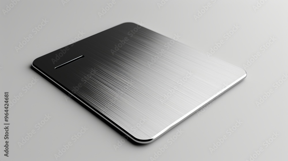 Futuristic minimalist metal card on white background a study in modern elegance and possibility Futuristic minimalist metal card on white background a study in modern elegance and possibility