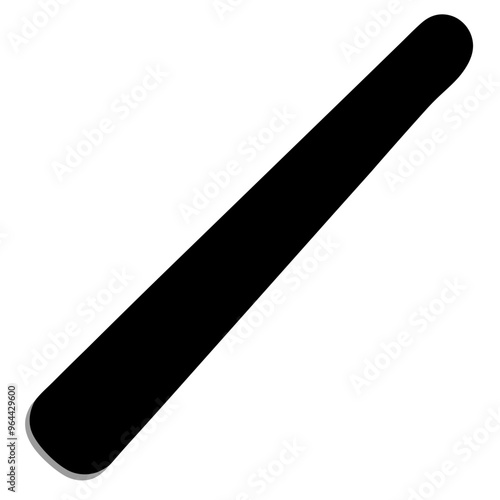  a black emery board or nail file. It is a long, narrow, and flat tool with rounded ends, typically used for shaping and smoothing the edges of nails.
