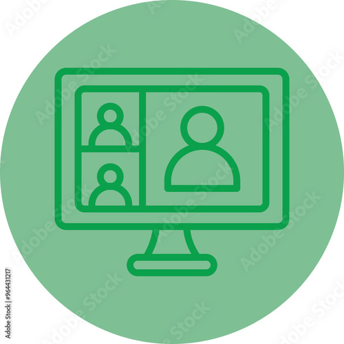 Virtual Meeting Icon Design photo