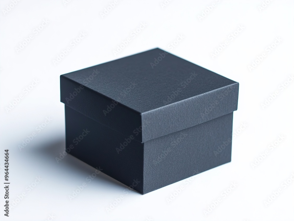 Black box on simple white background Black box on simple white background