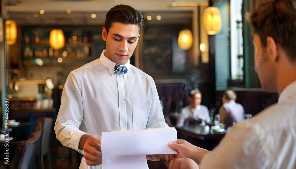 Obraz premium person in restaurant