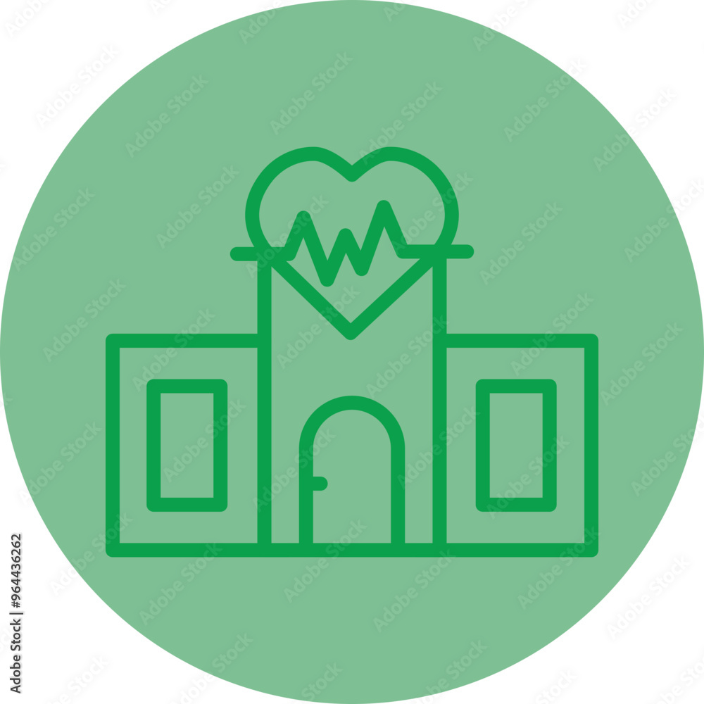Cardiology Hospital Vector Icon Design Cardiology Hospital Vector Icon Design