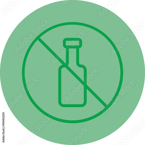 No Alcohol Vector Icon Design