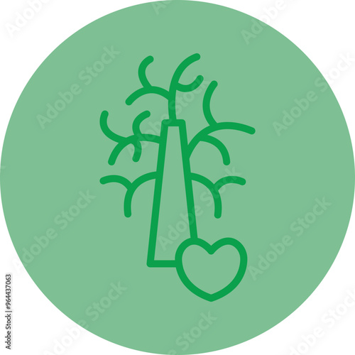 hug Tree Vector Icon Design