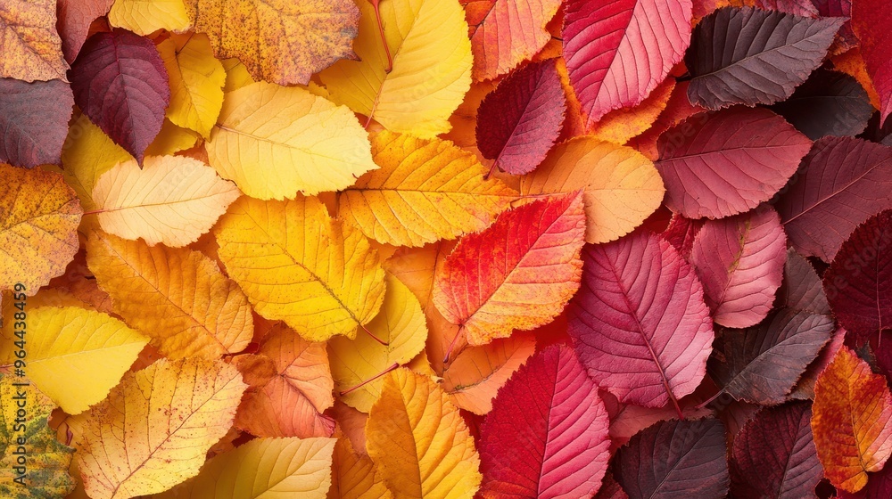 Vibrant Gradient Autumn Leaves Border Surrounding Text Area Vibrant Gradient Autumn Leaves Border Surrounding Text Area