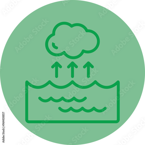 Water Vapor Vector Icon Design