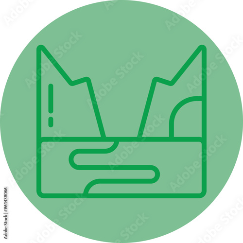 Fjord Vector Icon Design