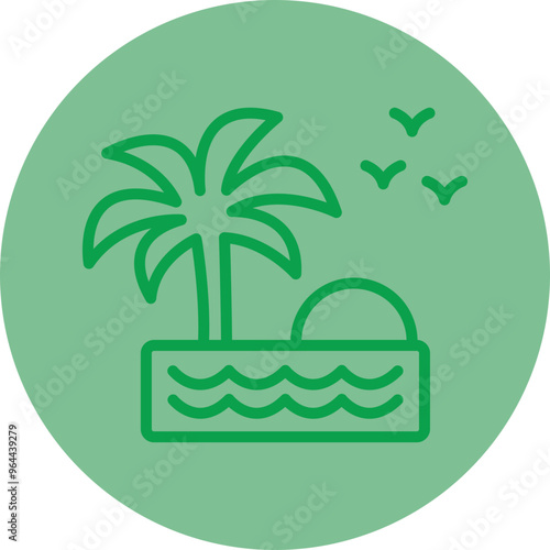 Oasis Vector Icon Design