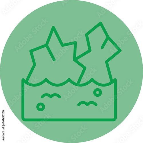 Glacier Vector Icon Design