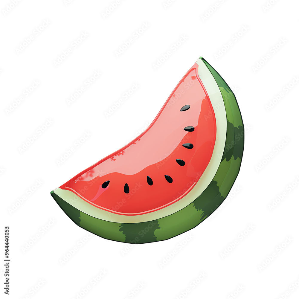 A vibrant illustration of a watermelon slice, showcasing its juicy red interior and green rind. Perfect for summer, food, and fruit themes. A vibrant illustration of a watermelon slice, showcasing its juicy red interior and green rind. Perfect for summer, food, and fruit themes.