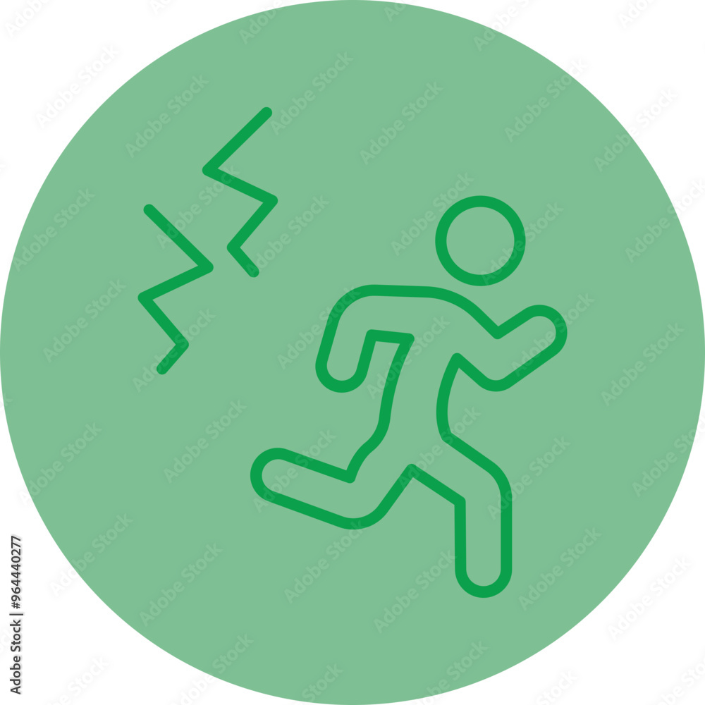 Fototapeta premium Evacuate Icon Design