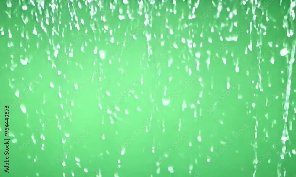 Dripping rain water on green screen. generative AI Dripping rain water on green screen. generative AI