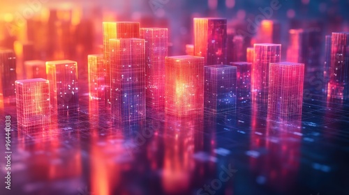 Neon Cityscape - Digital Glow