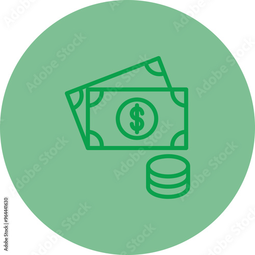 Obraz na plátně Cash Money Icon Design