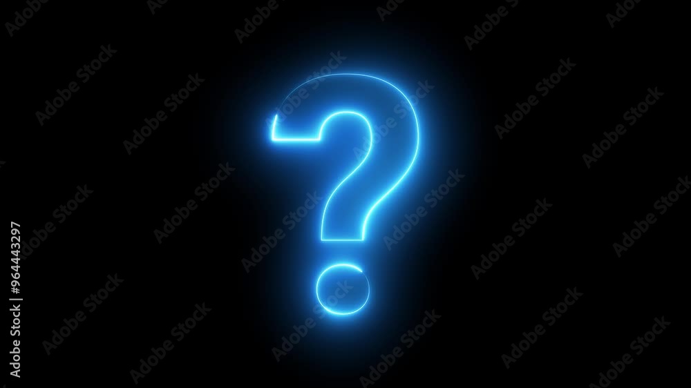 Neon glowing question mark Neon glowing question mark