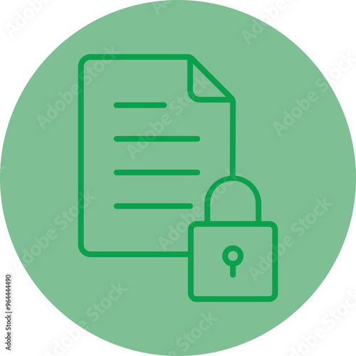 File Lock Vector Icon Design