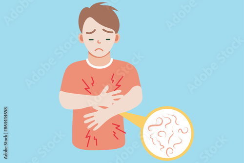 Threadworms (pinworms) are small intestinal parasites causing itching around the anus, mainly at night.enterobiasis and can aggravate conditions like insomnia, irritability,abdominal pain.