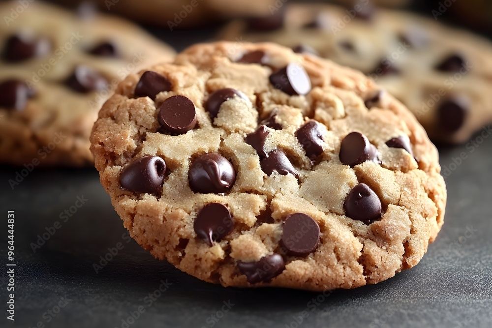 Close Up of a Delicious Chocolate Chip Cookie Close Up of a Delicious Chocolate Chip Cookie