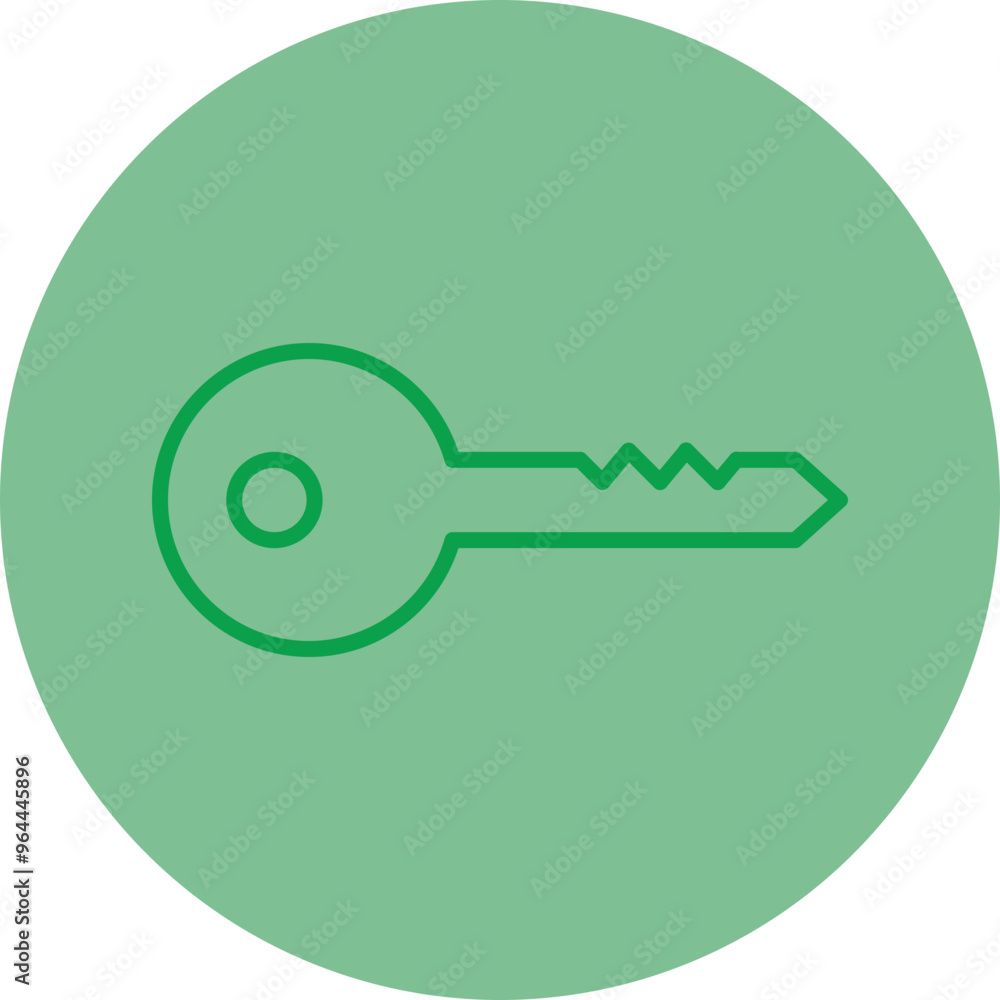 Door Key Vector Icon Design