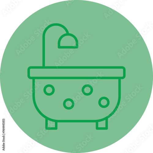Bathtub Vector Icon Design