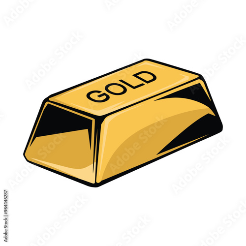 gold bar vector illustration