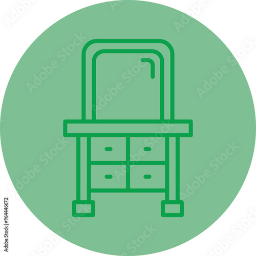 Dressing Table Vector Icon Design