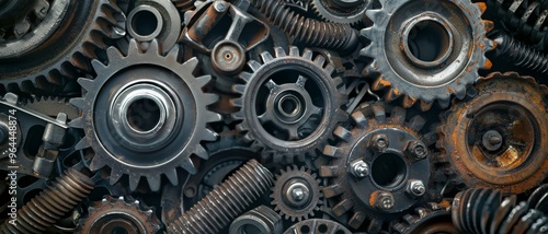 Wallpaper Mural Gears and Bolts Close-up of various gears Torontodigital.ca