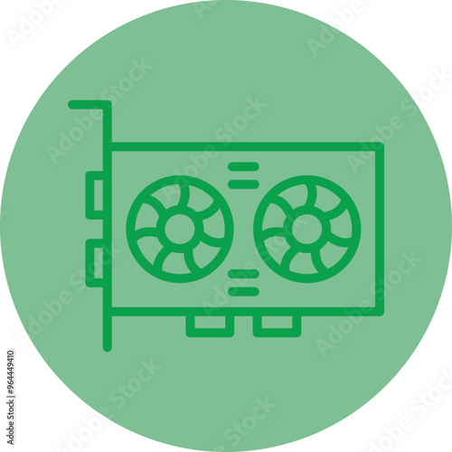 Video Card Vector Icon Design