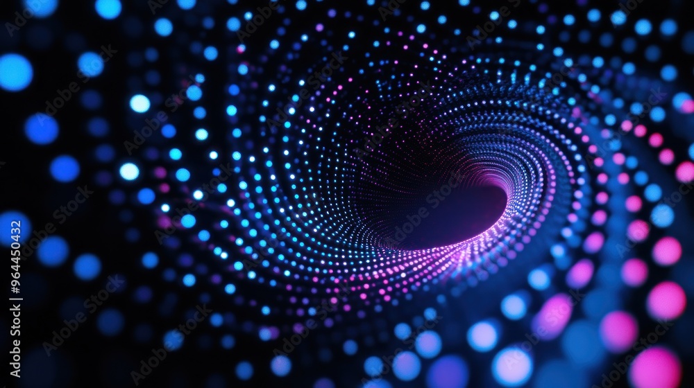 Obraz premium Abstract Neon Lights Tunnel