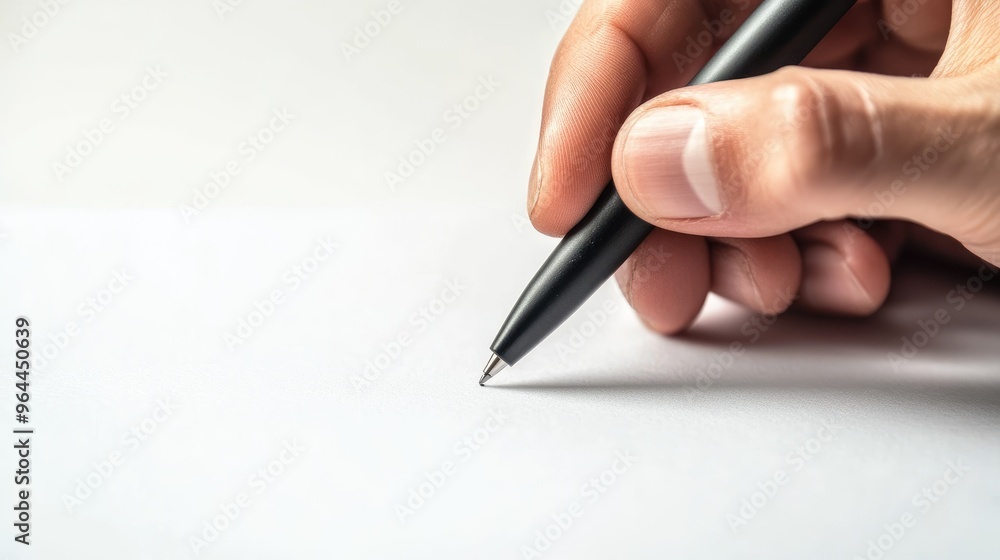 Hand drawing a clean line with a ballpoint pen, depicting creativity, artistic freedom, and minimalist design. Hand drawing a clean line with a ballpoint pen, depicting creativity, artistic freedom, and minimalist design.