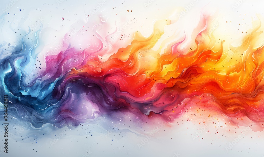 Watercolor abstract fire with a white background. Watercolor abstract fire with a white background.