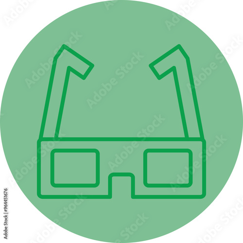 3d Glasses Vector Icon Design