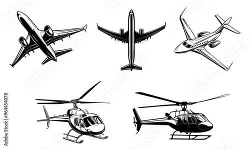 helicopter icon logo vector design template 