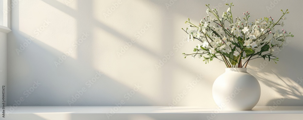 Modern white pedestal, creating a clean, bright display. Modern white pedestal, creating a clean, bright display.