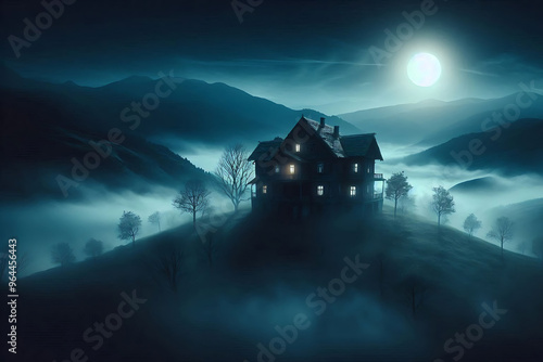 night in the mountains background