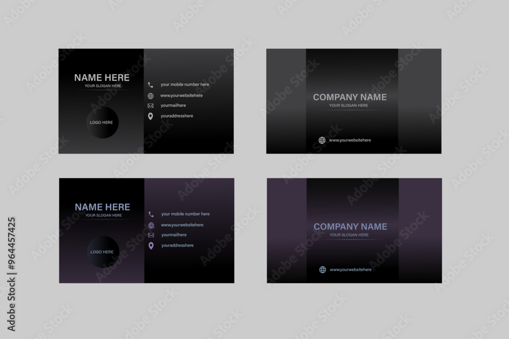 modern business card with simple and clean concept modern business card with simple and clean concept