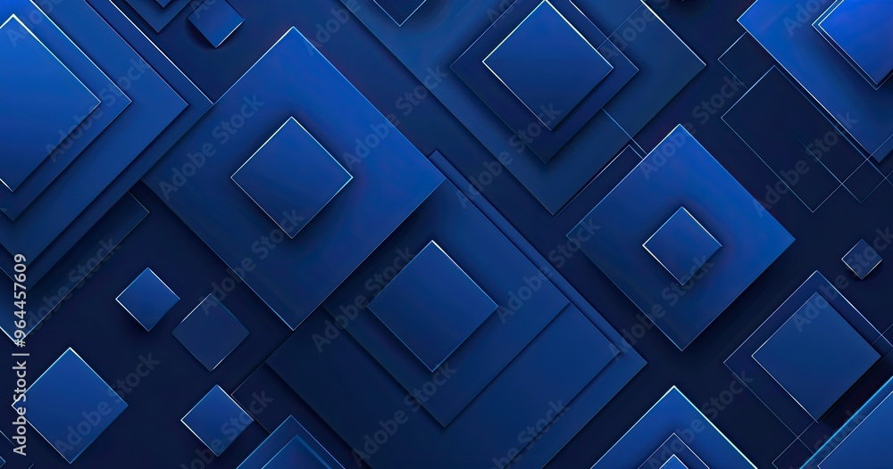 A modern abstract design featuring layered blue squares and rectangles on a dark background, ideal for tech or graphic projects. A modern abstract design featuring layered blue squares and rectangles on a dark background, ideal for tech or graphic projects.