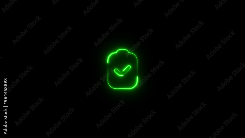 neon battery icon glowing and blinking, full charge with lighting on black background. neon battery icon glowing and blinking, full charge with lighting on black background.