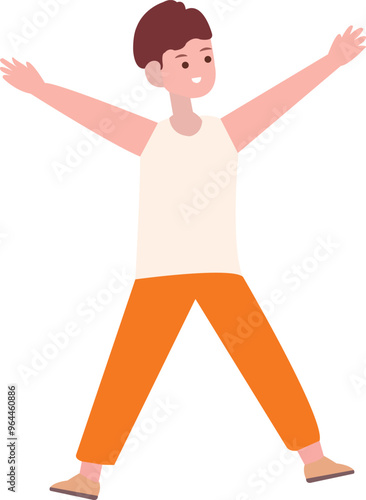 People Are Jumping With Joyful Expressions Illustration