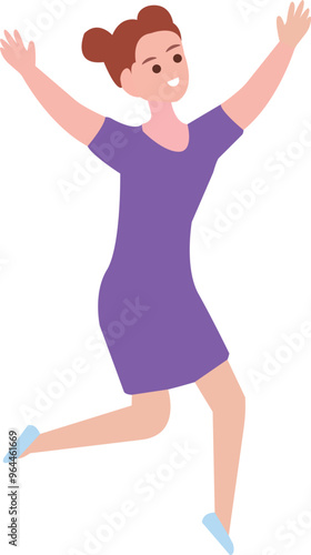 People Are Jumping With Joyful Expressions Illustration