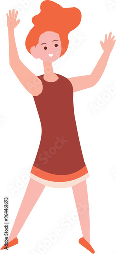 People Are Jumping With Joyful Expressions Illustration