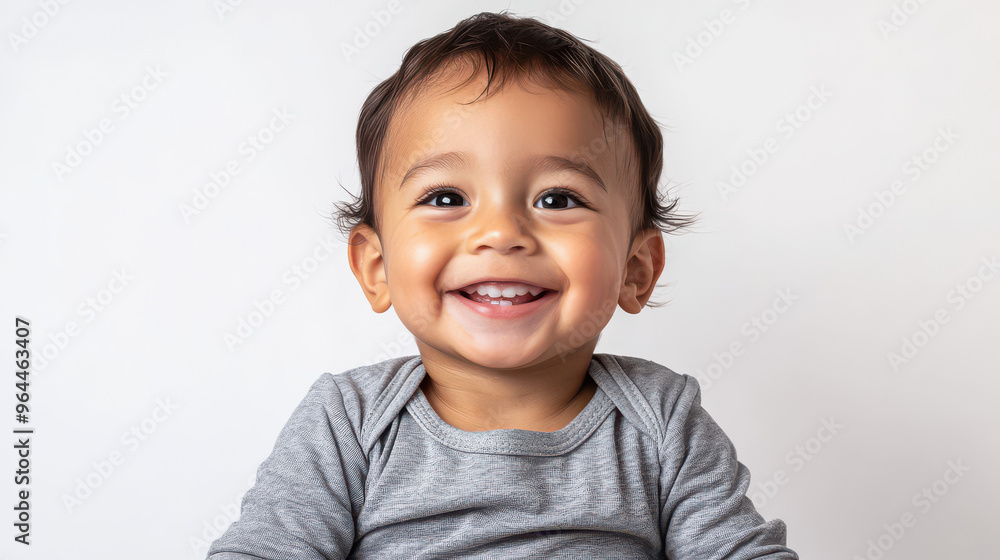 Portrait of Happy Hispanic toddler boy, sitting joyfully ,isolated on a pure white background Portrait of Happy Hispanic toddler boy, sitting joyfully ,isolated on a pure white background